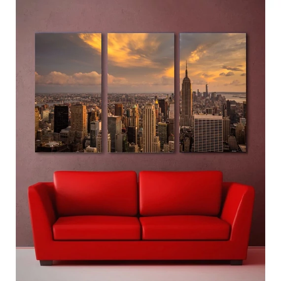 Város-naplemente 150x85cm