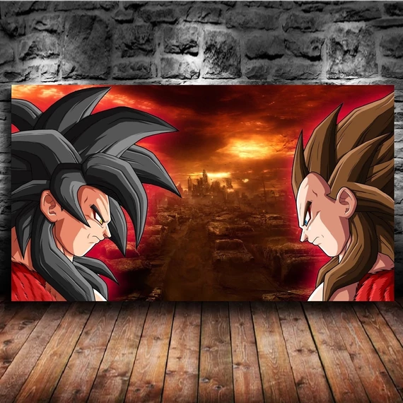 SSJ4 Vegita vs. Goku 70x40cm