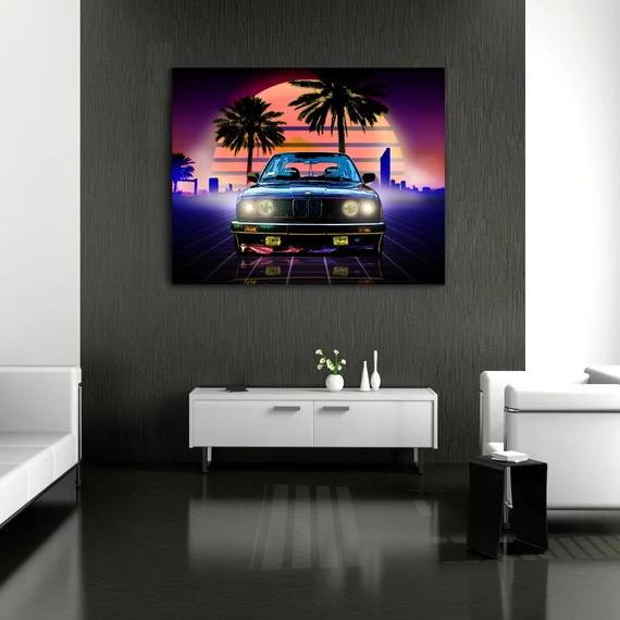 Retro BMW 75x60cm