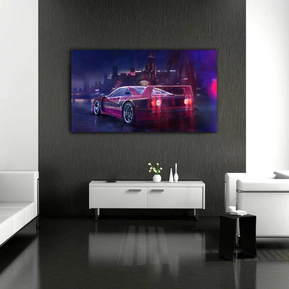 Retro Ferrari 90x50cm