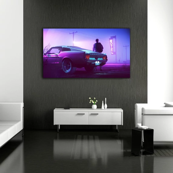 Retro Mustang 90x50cm
