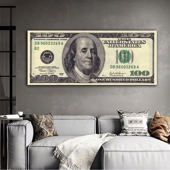 100 dollár 100x40cm