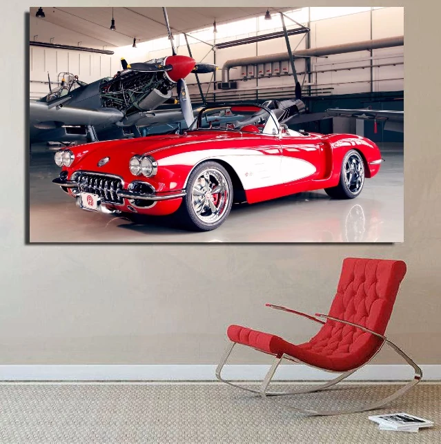 Corvette Cabrio 65x40cm