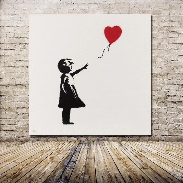 Banksy Girl 50x50cm